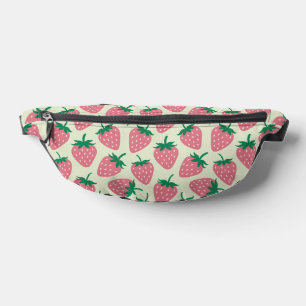 Pink Strawberry Summer Pattern Bum Bags