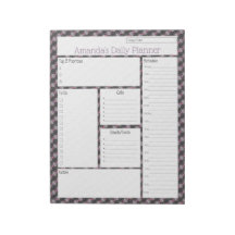 Pink Streamer Abstract Design Daily Planner