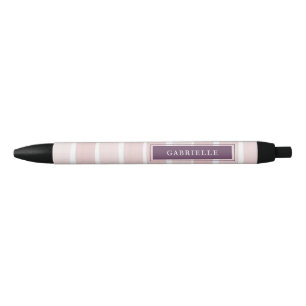 Pink Stripe Abstract Watercolor Texture Name Black Ink Pen