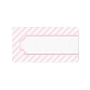 Pink Stripe Address Label