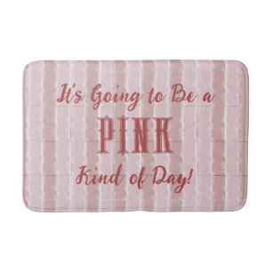 Pink Stripe Bath Mat