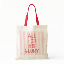 Pink Stripe Bold Christian Faith Lettering Women's