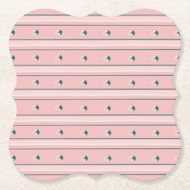 Pink Stripe Coaster (Front)