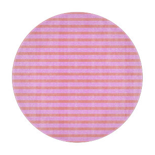 Pink Stripe Cutting Board