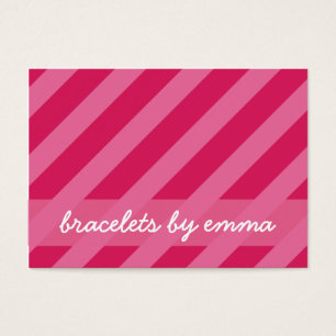 "Pink Stripe" Friendship Bracelet Card