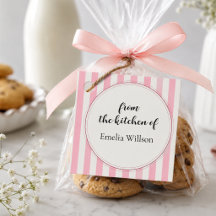 Pink Stripe "From the Kitchen Of" Gift Tag