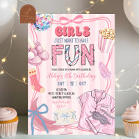 Pink Stripe Girls just wanna have fun pajama party