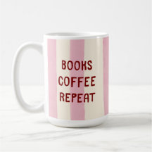 Pink Stripe Hand Lettered Book Lover Cosy Reading
