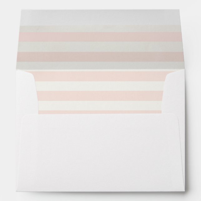 Pink Stripe Invitation Envelope (Back (Bottom))