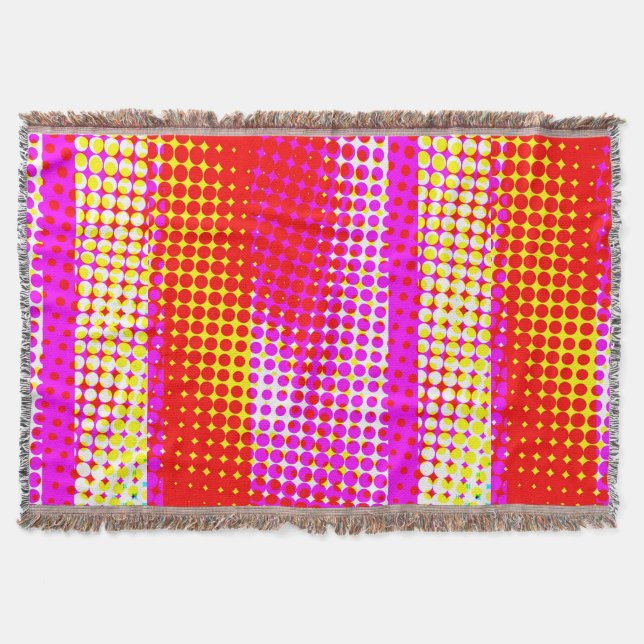 Pink Stripe Pattern Throw Blanket (Front)