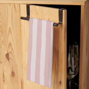 Pink Stripe Pattern Two Beautiful Shades of Pink Tea Towel