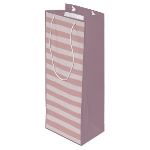 Pink Stripe Pattern Two Beautiful Shades of Pink  Wine Gift Bag