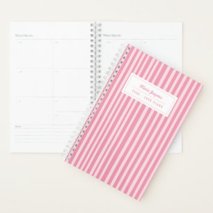 Pink Stripe Preppy 2026-2027 Back to School Planner