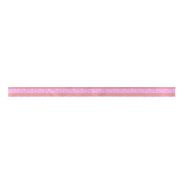Pink Stripe Ribbon Satin Ribbon (Front)
