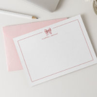 PINK STRIPED BOW COQUETTE PERSONALIZED 