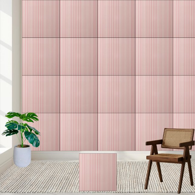 Pink Striped Ceramic Tile (Pink Striped Ceramic Tile)
