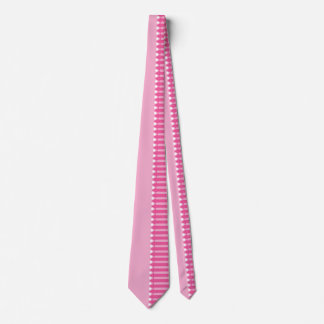 Pink Striped Necktie | Classic Blush Pink and Whit