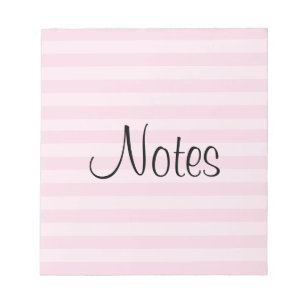 Pink Striped Pattern Notepad