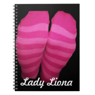 Pink Striped Socks Notebook