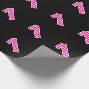 Pink Stripes 1 Event # (Birthday, Anniversary) Wrapping Paper