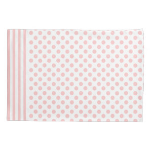Pink Stripes and Polka Dots Pillow Case