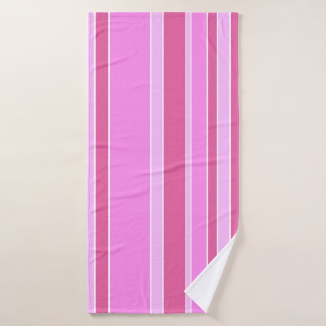 Pink stripes bath towel (Bath Towel)