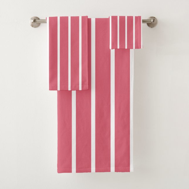 Pink Stripes Bath Towel Set (Insitu)