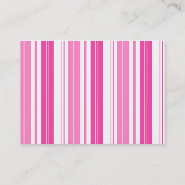 Pink Stripes Business Card (Front)