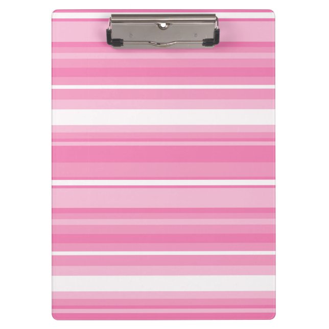 Pink stripes clipboard (Front)