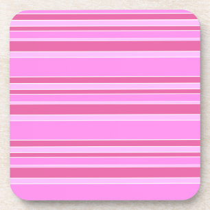 Pink stripes coaster