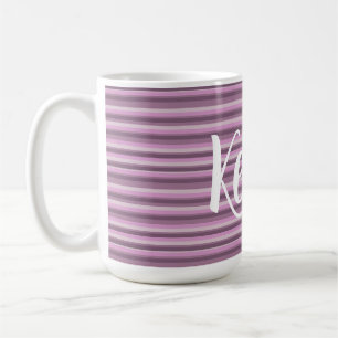 Pink stripes coffee mug