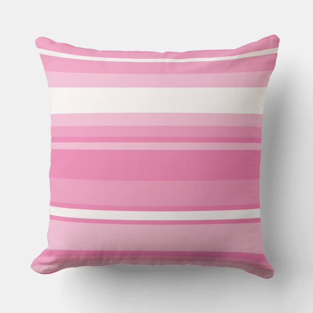 Pink stripes cushion (Front)