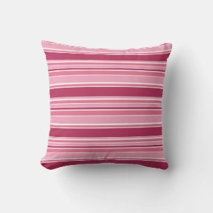 Pink stripes cushion