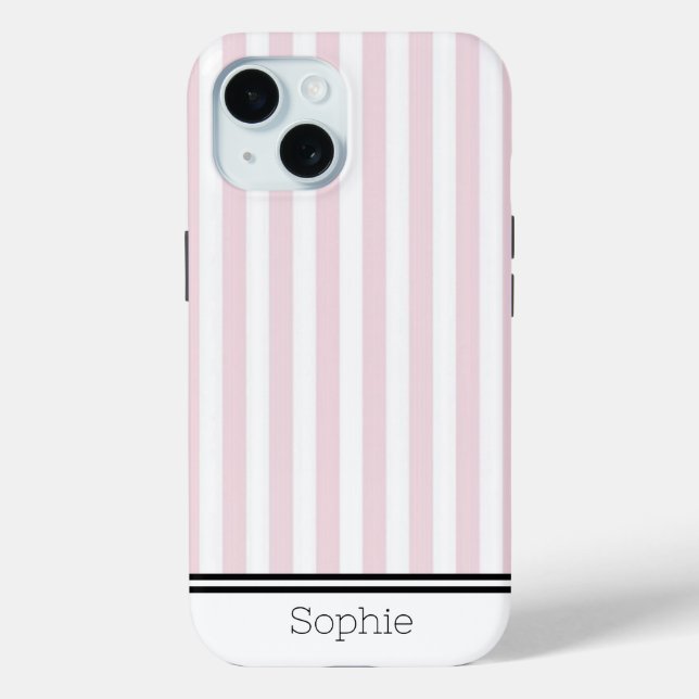 Pink Stripes Custom Samsung Case-Mate iPhone Case (Back)