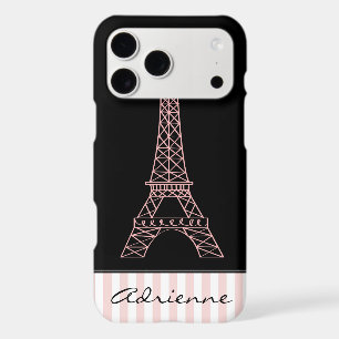 Pink Stripes Eiffel Tower