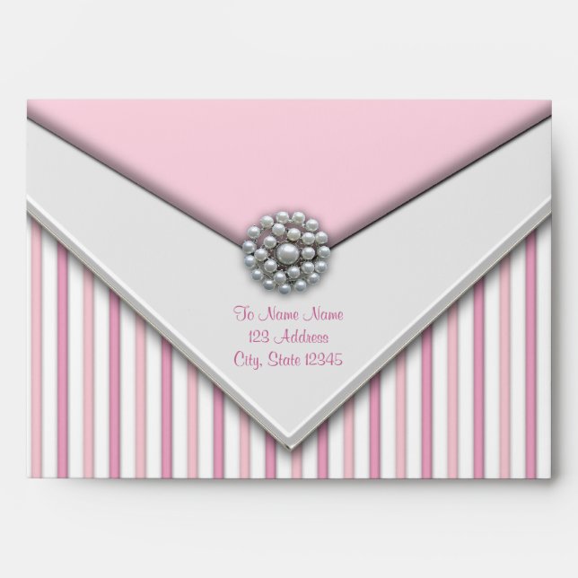 Pink Stripes Envelopes (Front)