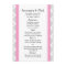 Pink Stripes Grey Damask Wedding Menu