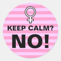 Pink Stripes Keep Calm No