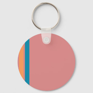 Pink & Stripes Keychain