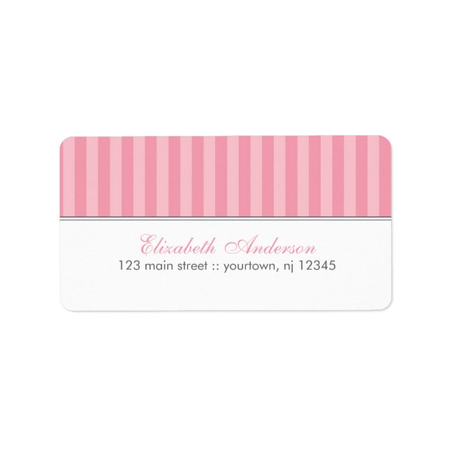 Pink Stripes Labels (Front)