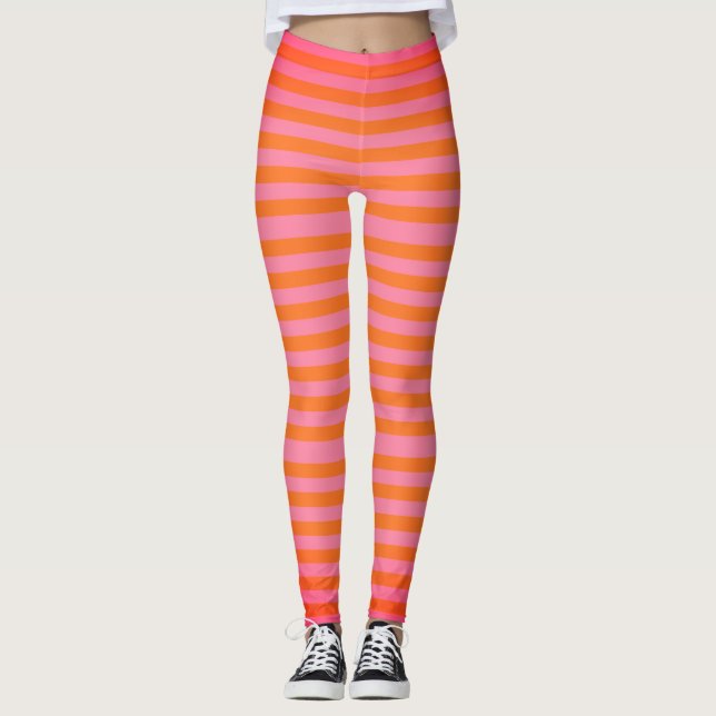 Pink Stripes leggings (Front)