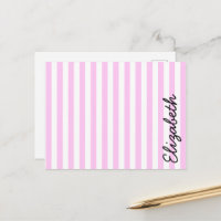 Pink Stripes, Lines, Striped Pattern, Your Name