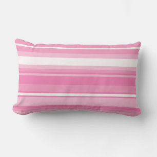 Pink stripes lumbar cushion