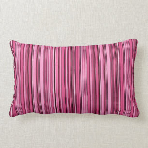 Pink Stripes Lumbar Pillow