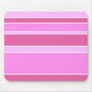 Pink stripes mouse pad