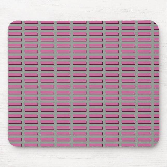 Pink Stripes Mouse Pad (Front)