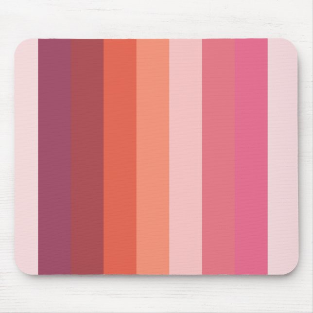Pink stripes mouse pad (Front)