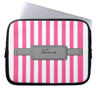 Pink stripes Neoprene Laptop Sleeve