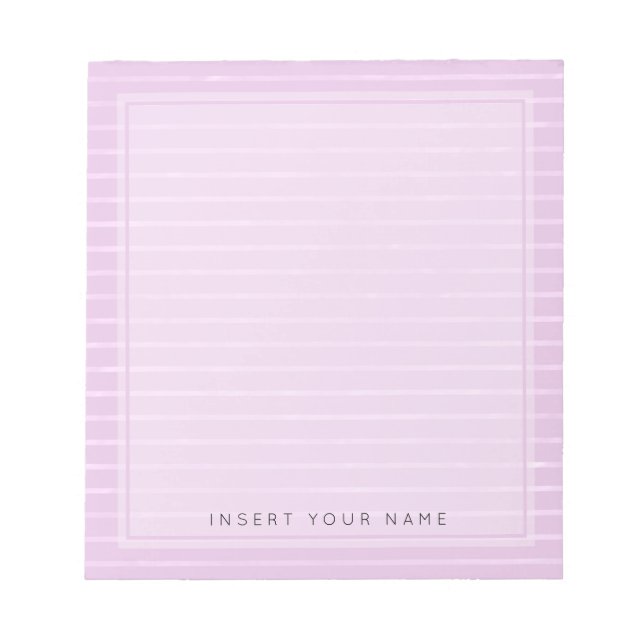 Pink Stripes Notepad 5.5" x 6" (Front)