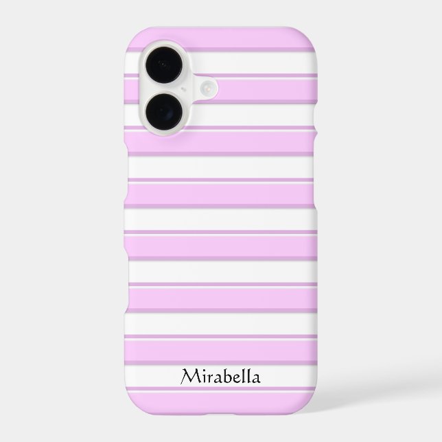 Pink Stripes on White Custom  (Back)